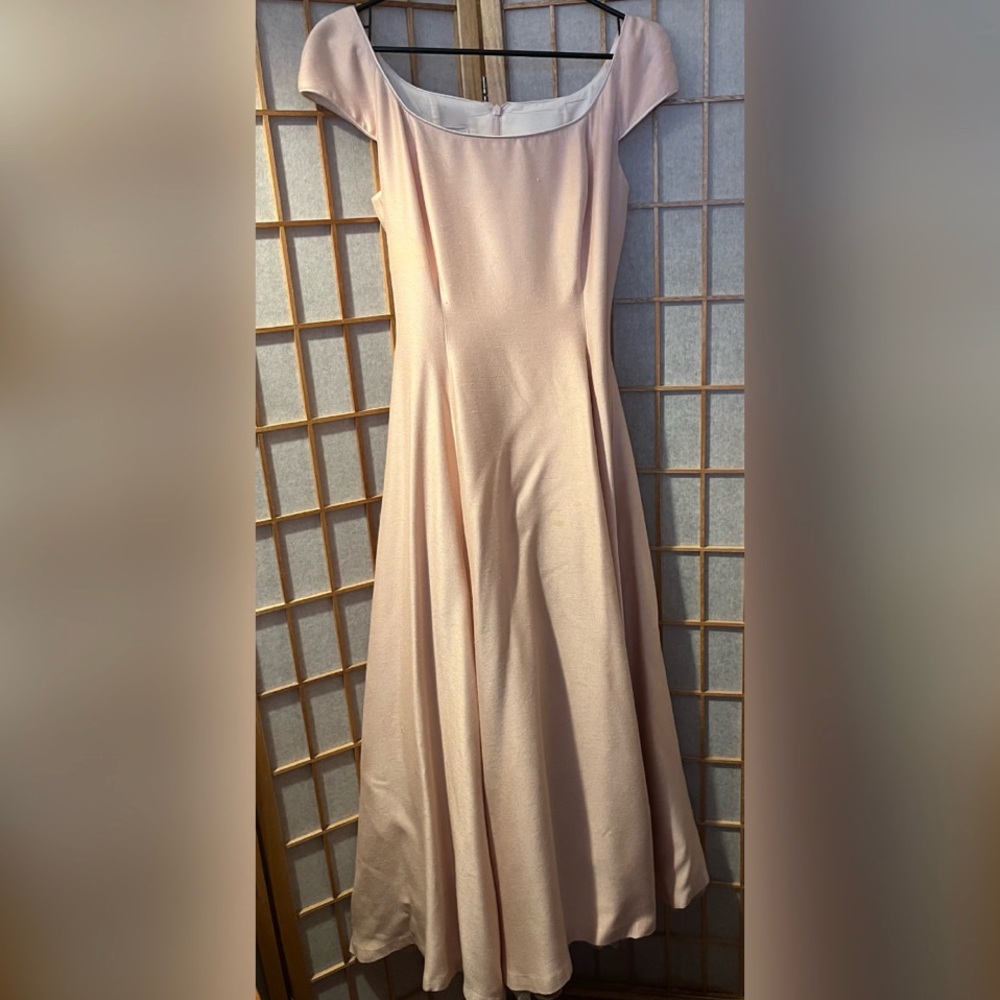 Jessica McClintock Soft Pink Midi Dress